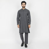 Eminent Men's Embroidered Kurta Pajama Suit - Charcoal, Men's Shalwar Kameez, Eminent, Chase Value