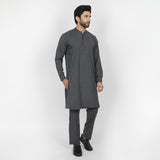 Eminent Men's Embroidered Kurta Pajama Suit - Charcoal, Men's Shalwar Kameez, Eminent, Chase Value