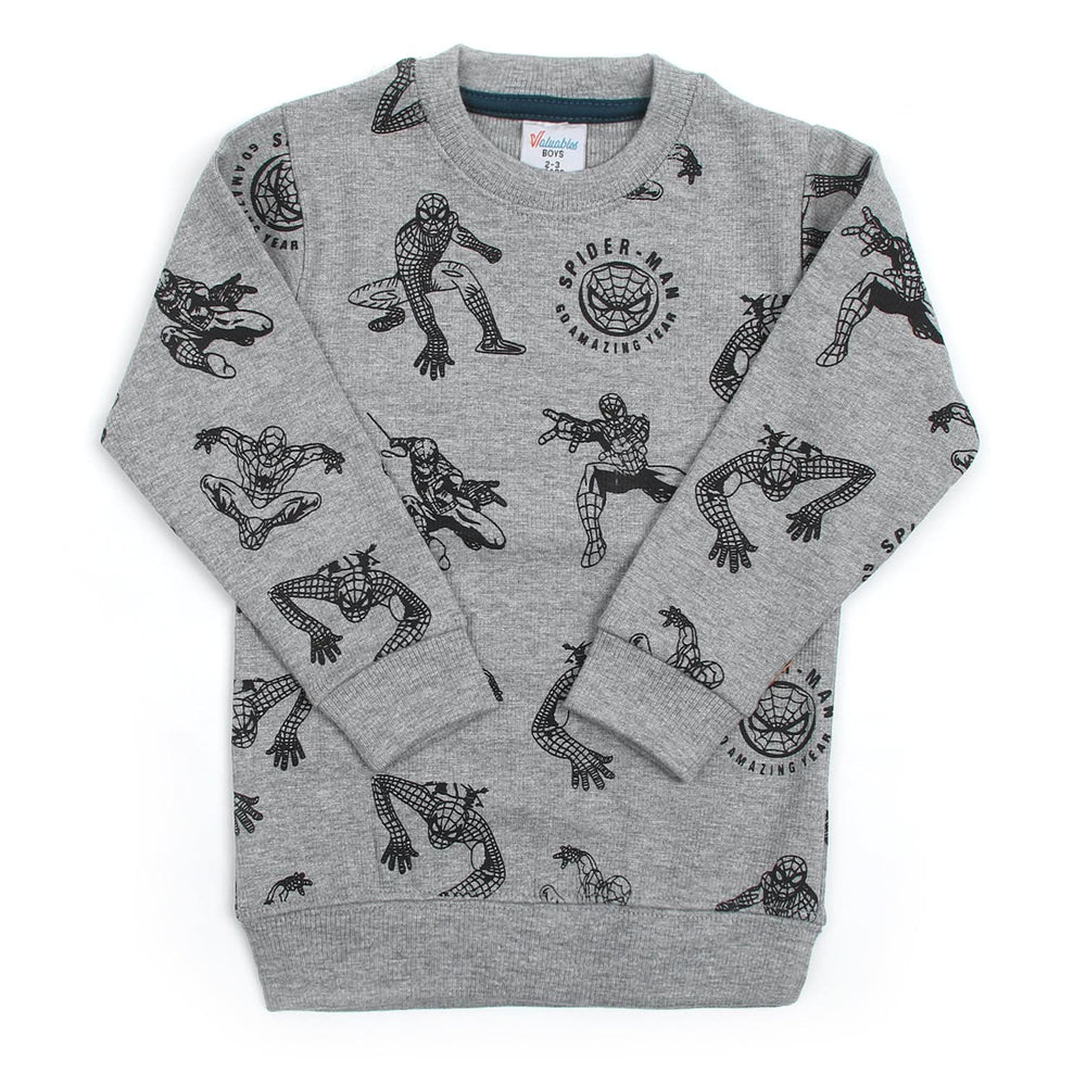 Boys Full Sleeves SweatShirt - Light Grey, Boys Hoodies & Sweat Shirts, Chase Value, Chase Value