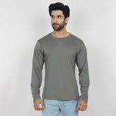 Eminent Men's Full Sleeves Round Neck T-Shirt - Dusty Olive, Men's T-Shirts & Polos, Eminent, Chase Value