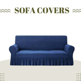 Mesh Turkish Style Sofa Covers (7 Seater) - Blue, Sofa Cover, Chase Value, Chase Value