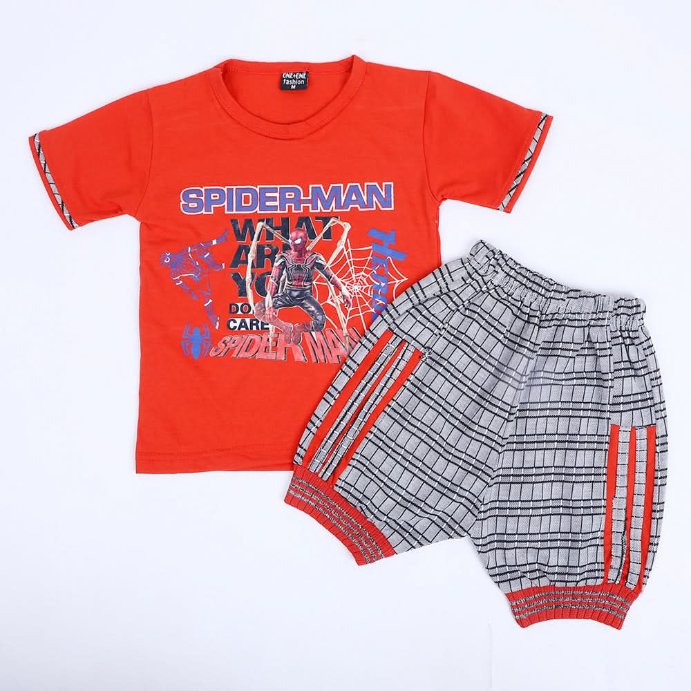 Boys Half Sleeves Suit - Orange, Boys Sets & Suits, Chase Value, Chase Value