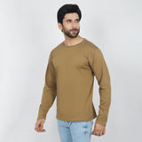 Eminent Men's Full Sleeves Round Neck T-Shirt - Dark Sandy, Men's T-Shirts & Polos, Eminent, Chase Value