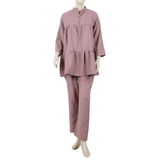 Women's Front Buttom Western Co-Ord Set - Purple, Women Co-Ord Set, Chase Value, Chase Value