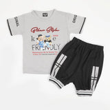 Boys Half Sleeves Suit - Grey, Boys Sets & Suits, Chase Value, Chase Value