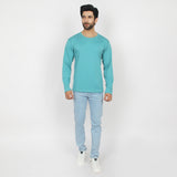 Eminent Men's Full Sleeves Round Neck T-Shirt - Teal, Men's T-Shirts & Polos, Eminent, Chase Value
