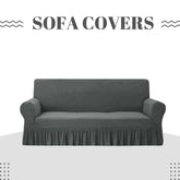 Mesh Turkish Style Sofa Covers (7 Seater) - Dark Grey, Sofa Cover, Chase Value, Chase Value