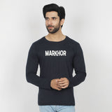 Valuable Men's Full Sleeves T-Shirt - Navy Blue, Men's T-Shirts & Polos, Chase Value, Chase Value