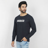 Valuable Men's Full Sleeves T-Shirt - Navy Blue, Men's T-Shirts & Polos, Chase Value, Chase Value