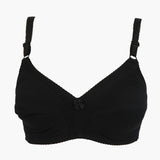 Women's Plain Cotton Bra - Black, Women Bras, Chase Value, Chase Value