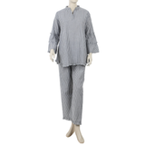Women's Stripe Western Co-Ord Set - Grey, Women Co-Ord Set, Chase Value, Chase Value