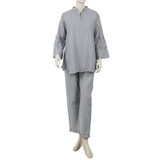 Women's Stripe Western Co-Ord Set - Grey, Women Co-Ord Set, Chase Value, Chase Value