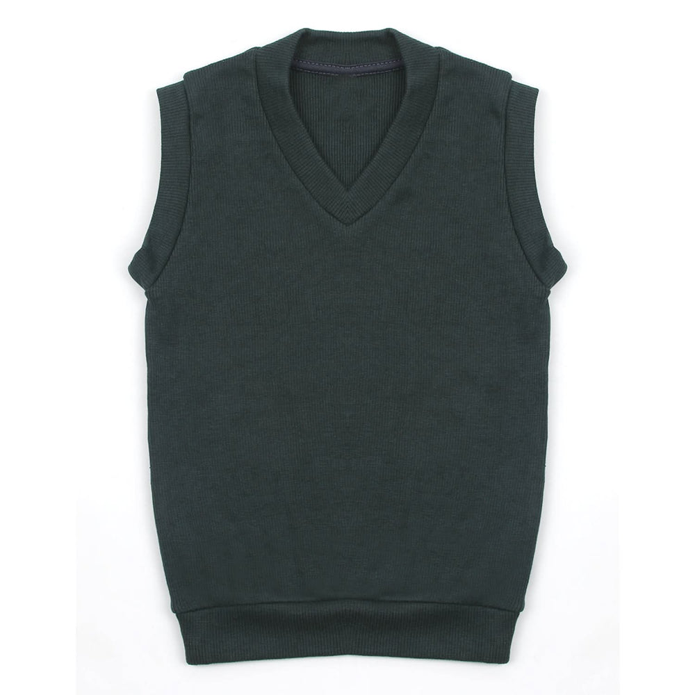 Boys Sleeveless Sweater - Dark Green, Boys Sweaters, Chase Value, Chase Value
