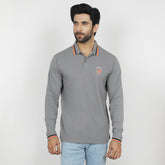Eminent Men's Full Sleeves Polo T-Shirt - Ash Grey, Men's T-Shirts & Polos, Eminent, Chase Value