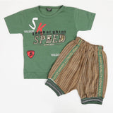 Boys Half Sleeves Suit - Green, Boys Sets & Suits, Chase Value, Chase Value
