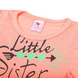 Newborn Girls Full Sleeves Suit - Peach, Newborn Girls Sets & Suits, Chase Value, Chase Value