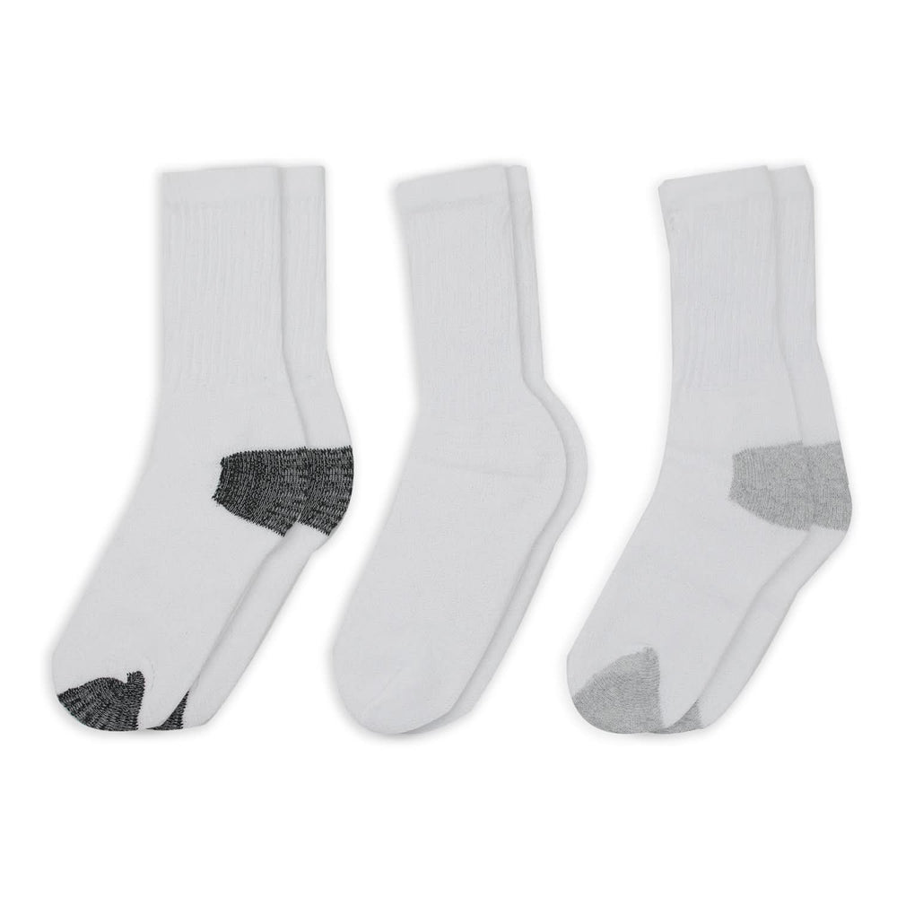 Kids 3pcs Sports Socks Full - White, Boys Socks, Chase Value, Chase Value
