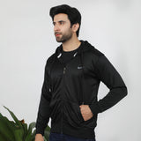 Men's Full Sleeves Zipper Hoodie - Black, Men's Jackets & Hoodies, Chase Value, Chase Value