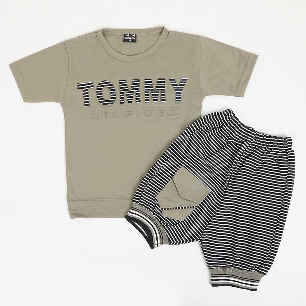 Boys Half Sleeves Suit - Olive Green, Boys Sets & Suits, Chase Value, Chase Value