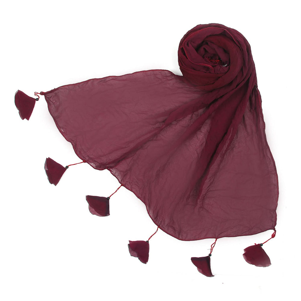Women's Plain Georgette Stole - Magenta, Women Shawls & Scarves, Chase Value, Chase Value