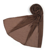 Women's Plain Turkish Stole - Brown, Women Shawls & Scarves, Chase Value, Chase Value