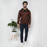 Men's Full Sleeves Zipper Hoodie - Coffee, Men's Jackets & Hoodies, Chase Value, Chase Value