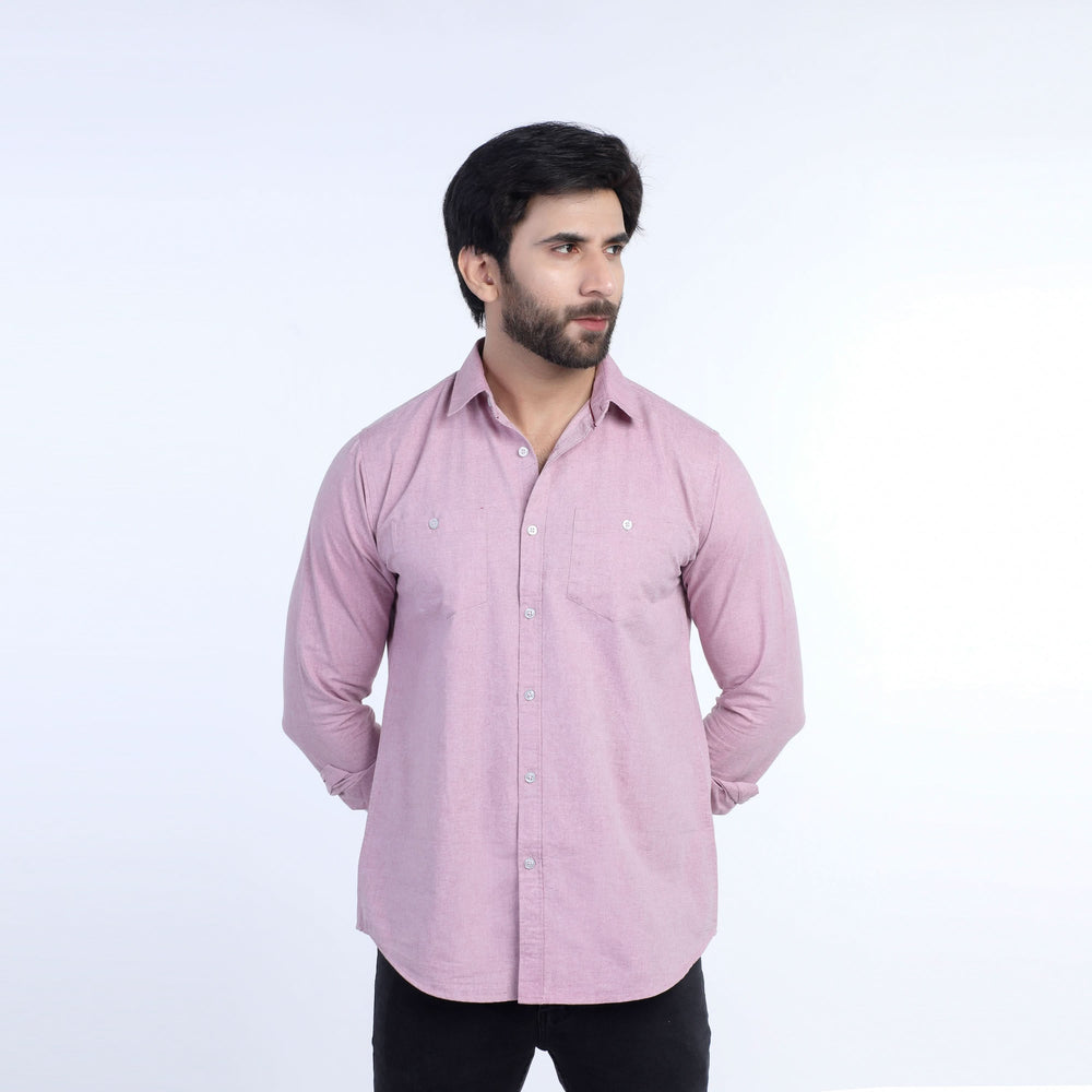 Eminent Men's Casual Chambray Shirt - Maroon, Men's Shirts, Eminent, Chase Value