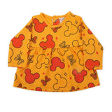 Newborn Girls Full Sleeves Frock - Mustard, Newborn Girls Frocks, Chase Value, Chase Value