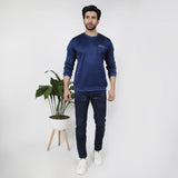Men's Full Sleeves Sweat Shirt - Navy Blue, Men's Sweater & Sweat Shirts, Chase Value, Chase Value