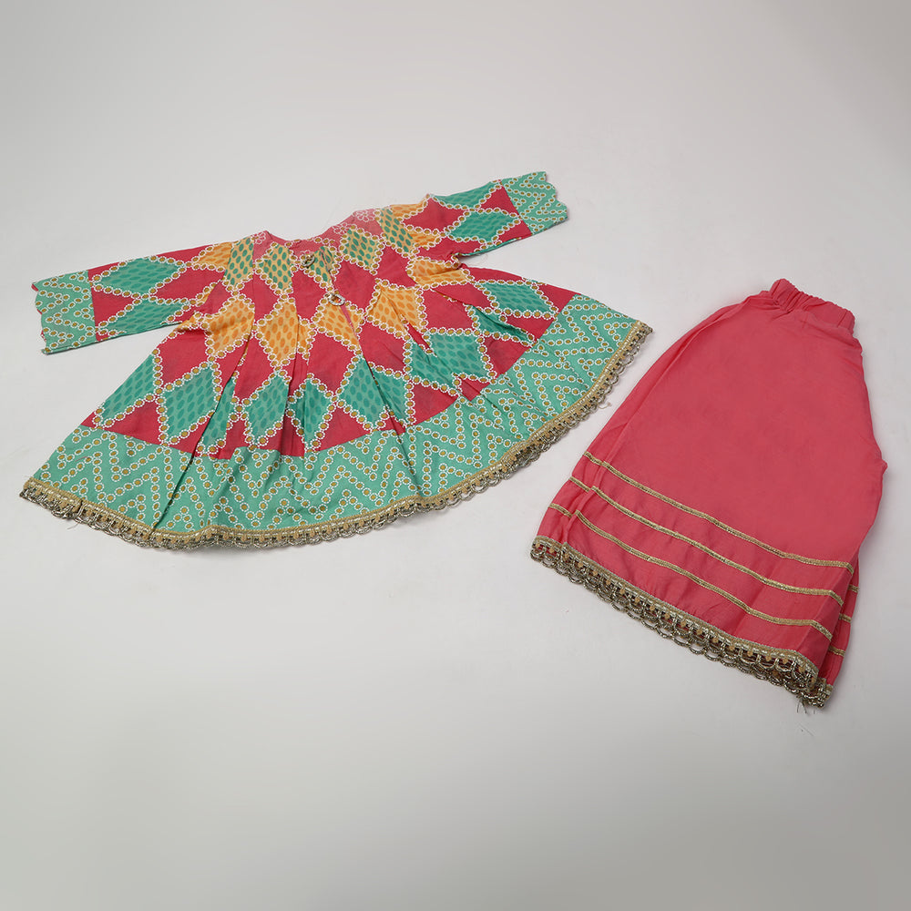 Girls Shalwar Suit 2Pcs - Pink, Girls Shalwar Kameez, Chase Value, Chase Value