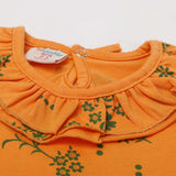 Girls Knitted Frock - Orange, Girls Frocks, Chase Value, Chase Value