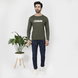 Men's Full Sleeves T-Shirt - Olive, Men's T-Shirts & Polos, Chase Value, Chase Value