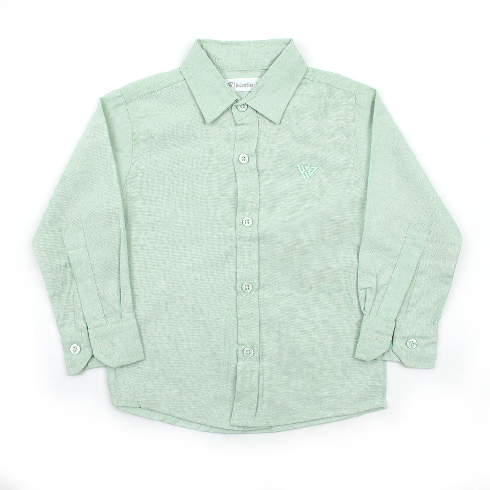 Boys Chambray Casual Full Sleeves Shirt - Ice Green, Boys Shirts, Chase Value, Chase Value