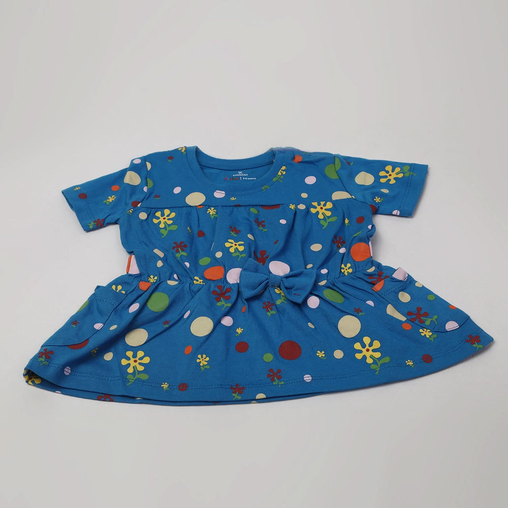 Eminent Newborn Girls Half Sleeves T-Shirt - Olympian Blue, Newborn Girls T-Shirts, Eminent, Chase Value