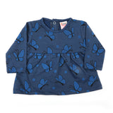 Newborn Girls Full Sleeves Frock - Navy Blue, Newborn Girls Frocks, Chase Value, Chase Value
