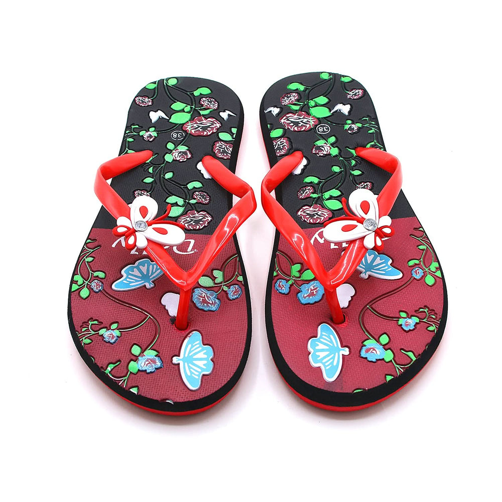 Women's Flip Flop Slipper - Red, Women Slippers, Chase Value, Chase Value
