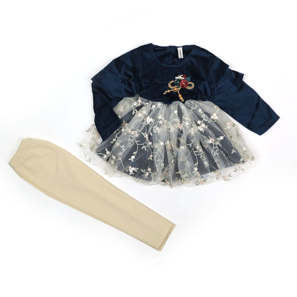 Girls Shalwar Suit - Steel Blue, Girls Shalwar Kameez, Chase Value, Chase Value