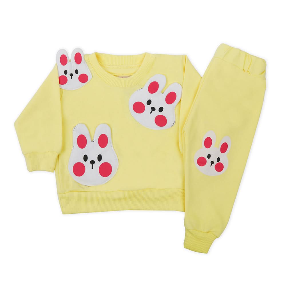 Newborn Girls Full Sleeves Suit - Yellow, Newborn Girls Sets & Suits, Chase Value, Chase Value