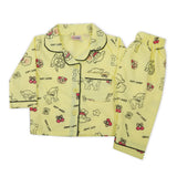 Newborn Girls Full Sleeves Night Suit - Yellow, Newborn Girls Sets & Suits, Chase Value, Chase Value