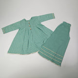 Girls 2Pcs Shalwar Suit - Green, Girls Shalwar Kameez, Chase Value, Chase Value