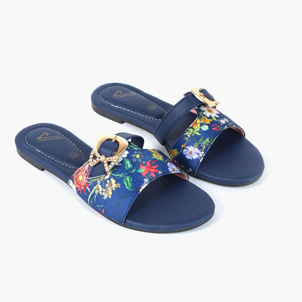 Women's Slipper - Navy Blue, Women Slippers, Chase Value, Chase Value