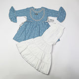 Girls 2Pcs Shalwar Suit - Blue, Girls Shalwar Kameez, Chase Value, Chase Value