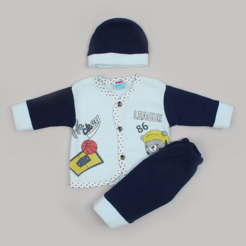 Newborn Boys Full Sleeves Suit - Light Blue, Newborn Boys Sets & Suits, Chase Value, Chase Value
