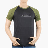 Men's Half Round Neck Half Sleeves T-Shirt - Black, Men's T-Shirts & Polos, Chase Value, Chase Value