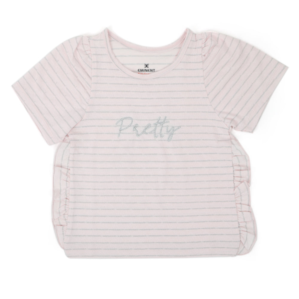 Eminent Girls Half Sleeves T-Shirt - Pink, Girls T-Shirts, Eminent, Chase Value