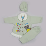 Newborn Girls Full Sleeves Suit - Sea Green, Newborn Girls Sets & Suits, Chase Value, Chase Value