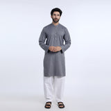 Mens Slim Fit kurta - Grey, Men's Kurtas, Chase Value, Chase Value