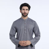 Mens Slim Fit kurta - Grey, Men's Kurtas, Chase Value, Chase Value