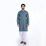 Mens Slim Fit kurta - Teal, Men's Kurtas, Chase Value, Chase Value