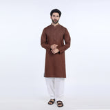 Men's Slim Fit Plain Kurta - Maroon, Men's Kurtas, Chase Value, Chase Value